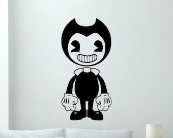 Bendy Wall Decal Vinyl Sticker Horror Game Wall Decor Wall Art Poster Gift Stencil Sign One Color Self Adhesive Decal 3905