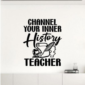 Canaliza tu historia interior profesor pared calcomanía vinilo pegatina biblioteca decoración ciencia pared arte motivacional cartel regalo aula signo 2756