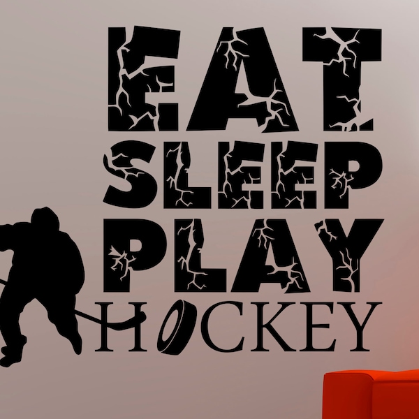 Hockey Wall Decal Etsy