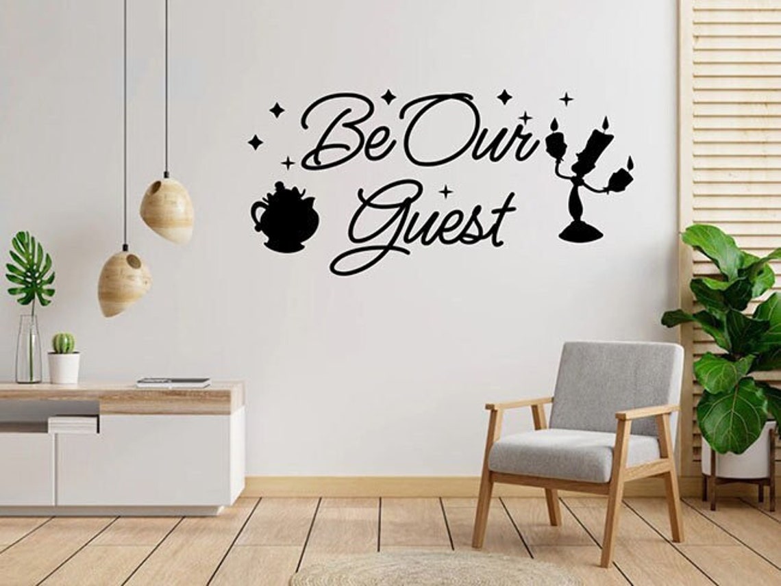 Be Our Guest Wall Decal Vinyl Sticker Welcome Sign Beauty and the Beast ...