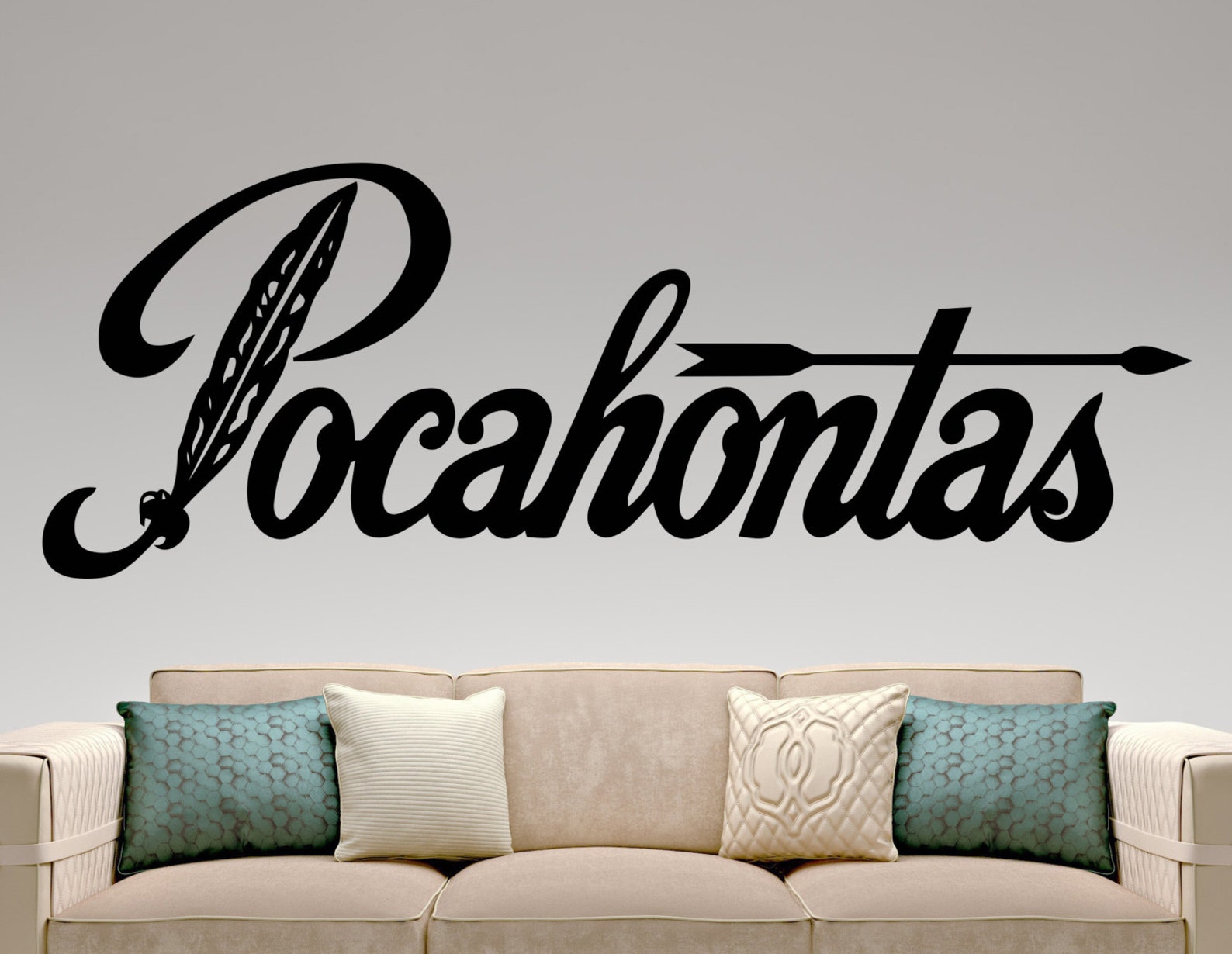Pocahontas Wall Sticker Disney Decal Princess Vinyl Home Etsy