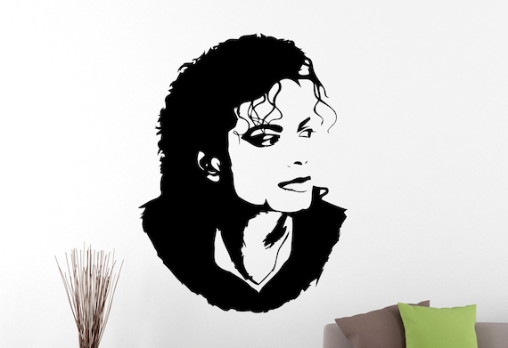 michael jackson wall sticker decal home interior decorations | etsy