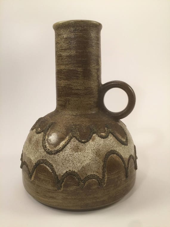 ★お求めやすく価格改定★ Vintage East Haldensleben, VEB From Vase Lava Fat Brown 工芸品