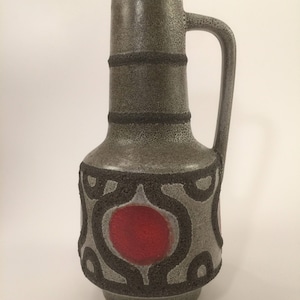 Vintage VEB Haldensleben Fat Lava vase from East Germany nr 4070B