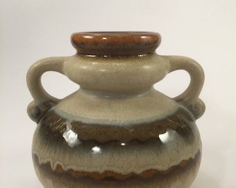 Florero de VEB Haldensleben marrón vintage de Alemania Oriental, RDA Nº 2977