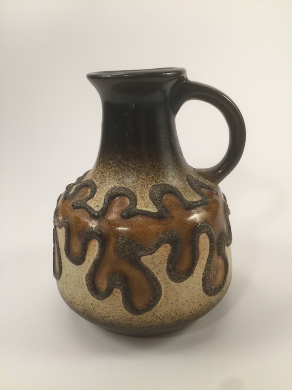 Vintage Fat Lava Vase From VEB Haldensleben Nr 4077, East Germany 