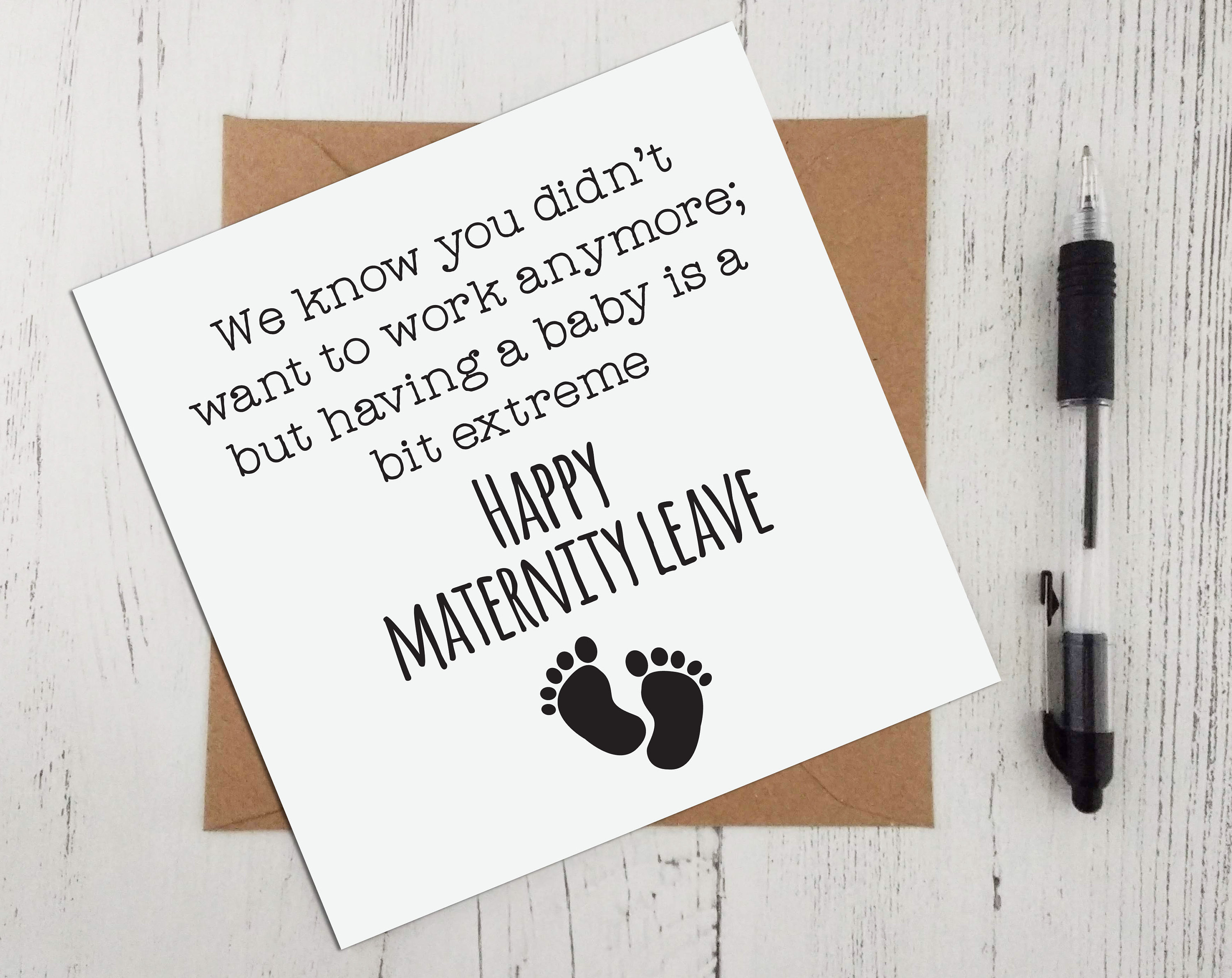 NEW JOB GREETING Card Happy Maternity Leave Baby Good Luck Etsy Sweden
