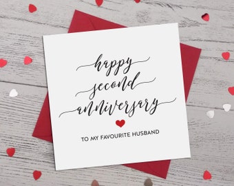 Second Ave Geburtstagskarte Für Ehemann | 'I Love You' Aufschrift | 210x148 Mm, 350 G/m² Leinenkarton