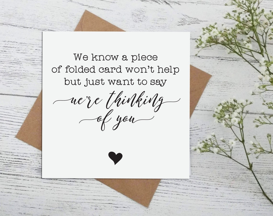 We are THINKING OF YOU cards Sympathy card cancer chemo Etsy