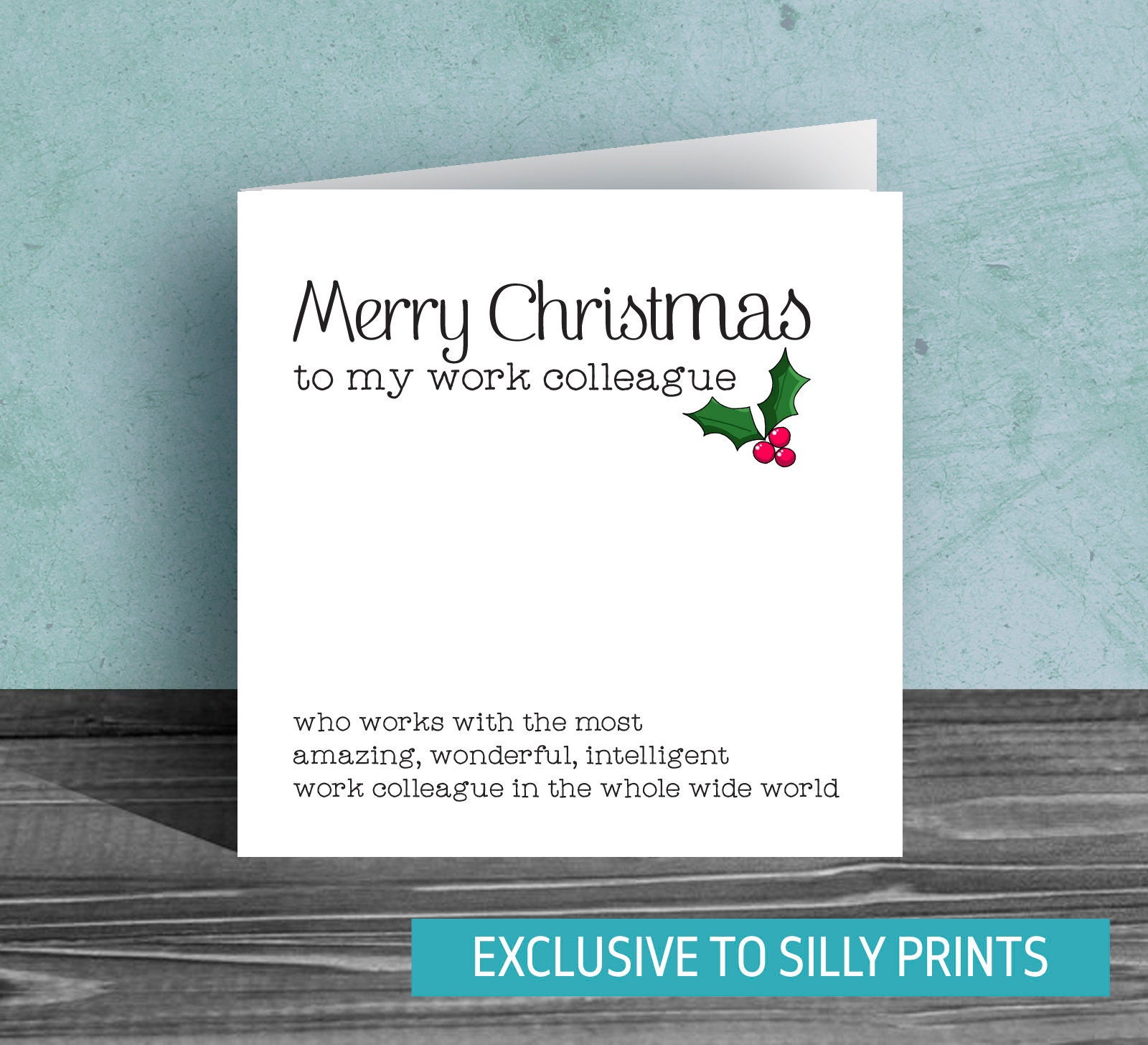 FUNNY CHRISTMAS CARD to my wonderful work colleague Friend | Etsy