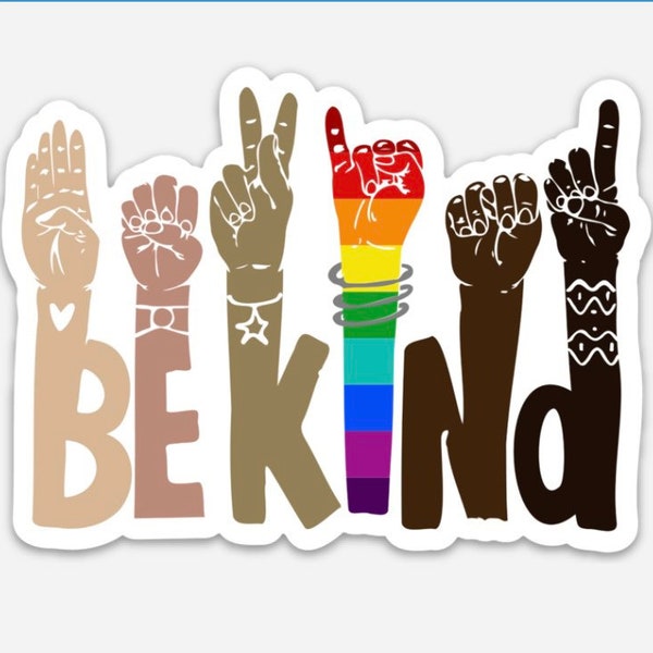 Be kind equality car magnet fridge magnet lgbt black history month