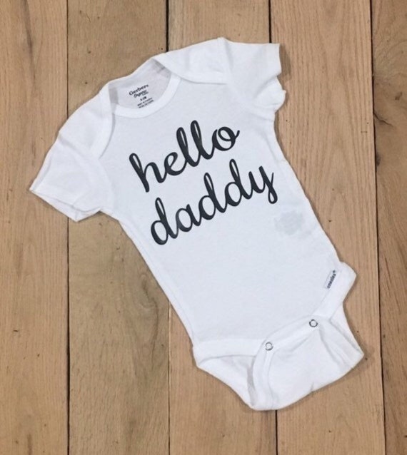 Nieuw Aankondiging van de zwangerschap Hello Daddy Onesie cadeau | Etsy EY-59