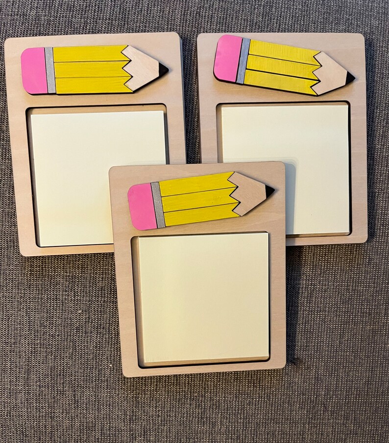 Teacher Sticky Note Holder Personalized Teacher Gift Teacher Etsy