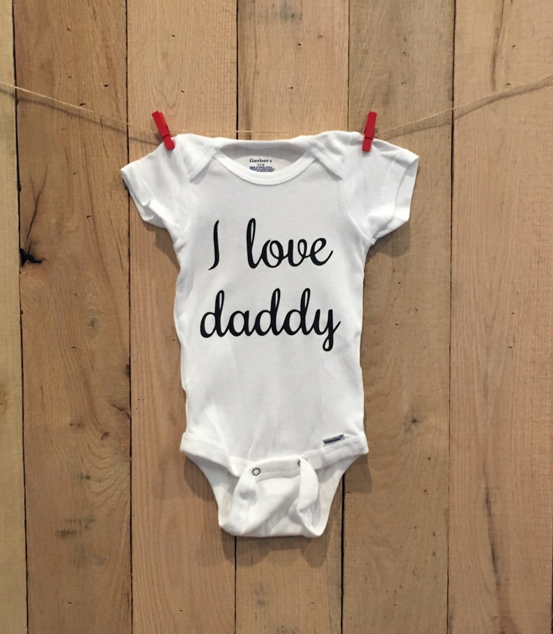gift for dad pregnancy reveal Pregnancy announcement ONESIE\u00ae i love daddy onesie\u00ae gift for new dad new dad husband pregnancy announcement