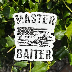 Fishing master baiter  funny waterproof car decal waterproof sticker laptop sticker Father’s DaySTOCKING STUFFERS