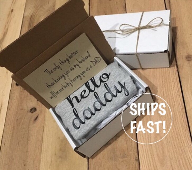 Pregnancy announcement gift box  hello daddy suprise pregnancy reveal…