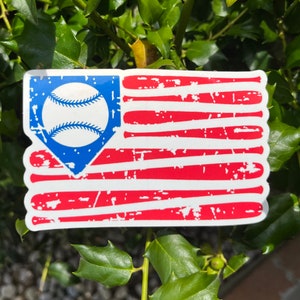 Baseball flag waterproof decal sticker car waterproof vinyl water bottle laptopSTOCKING STUFFERS