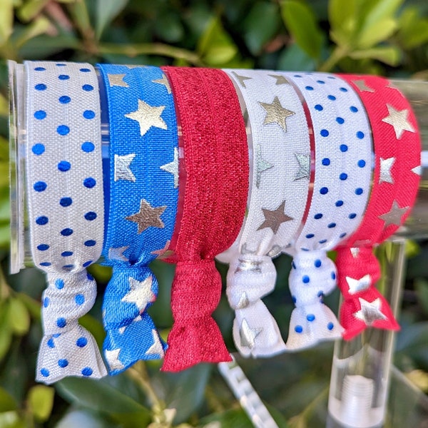 patriotic hair ties