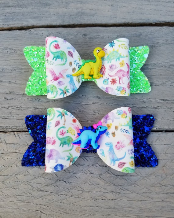 Dinosaur hair bow Clearance
