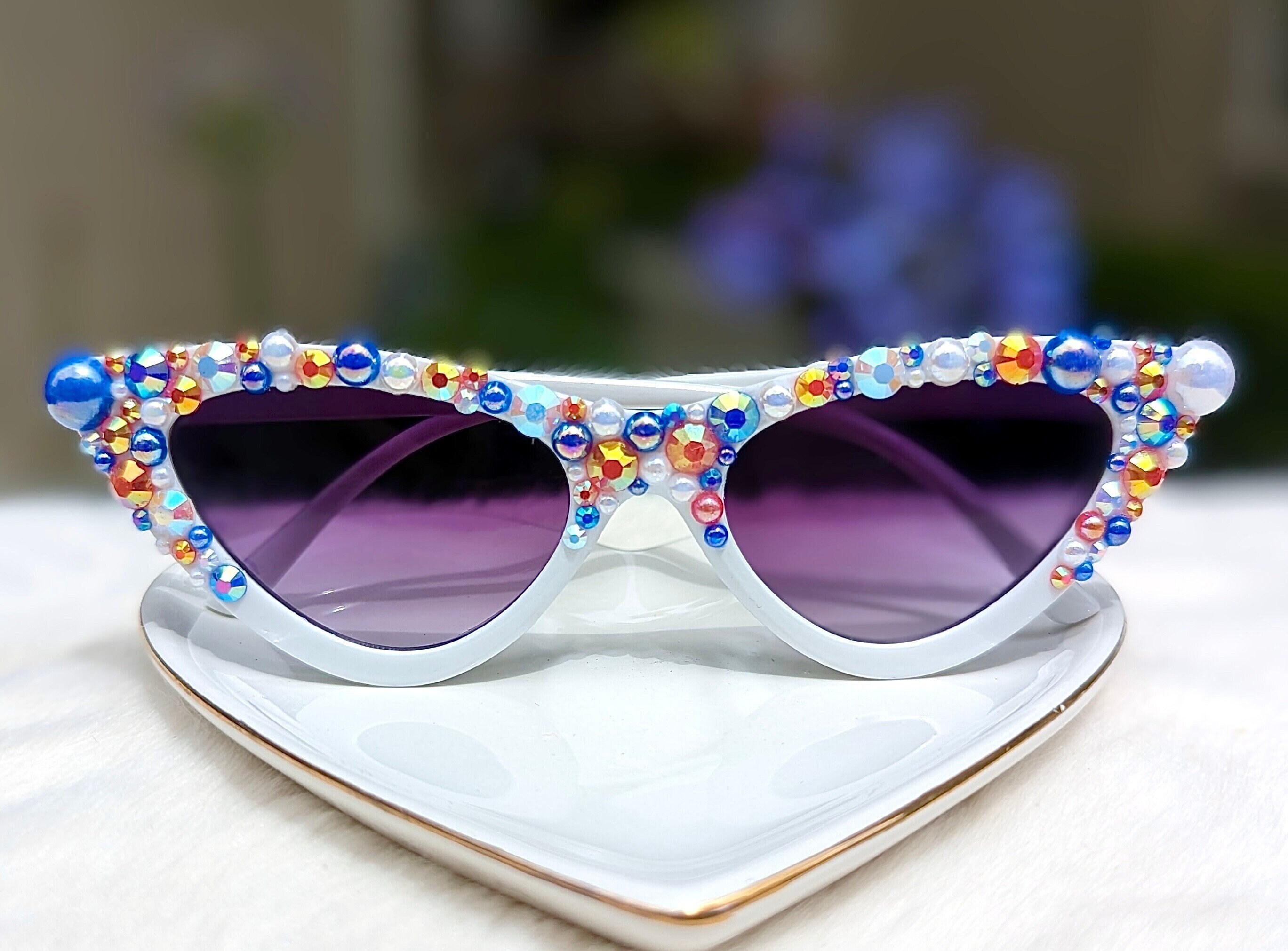 Personalized Bejeweled Sunglasses - Etsy display picture 1