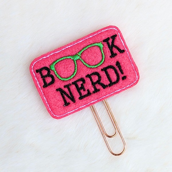 BOOK NERD PAPER Clip, Book Lover Planner Clip, Reading Bookmark Accessories, Stocking Stuffer Basket Filler, Adhd Life Organization Journal