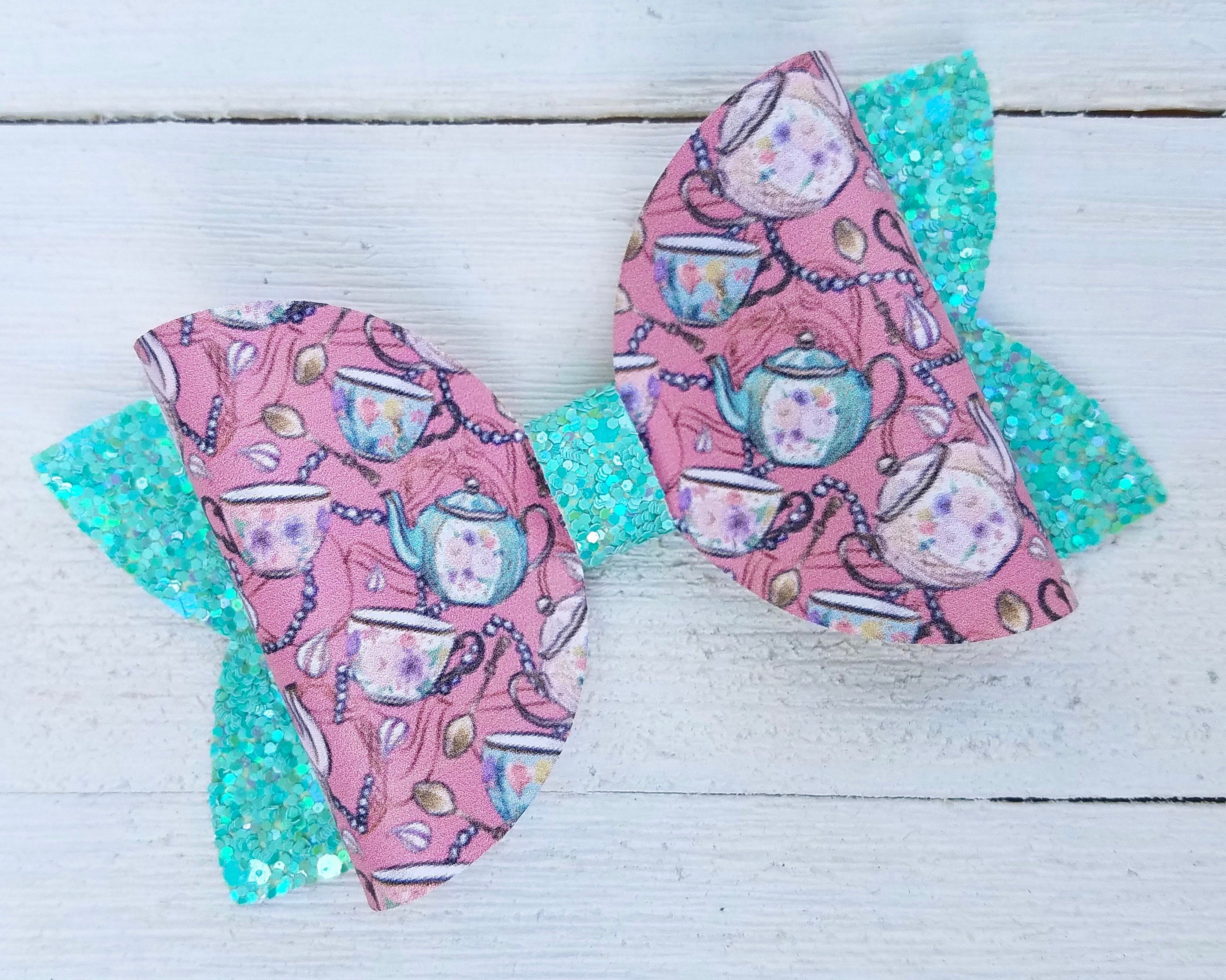 TEA PARTY BOW Tea Cups Headband Tea Pot Hair Clip Tea Party Etsy