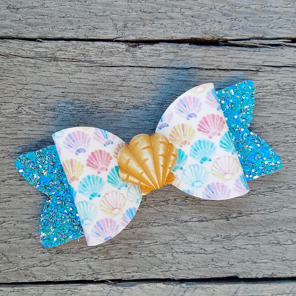 SEASHELL HAIR BOW Seashells Headband Seashell HairClip Etsy