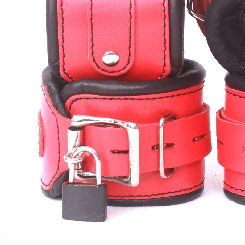 leather wrist and ankle cuffs
