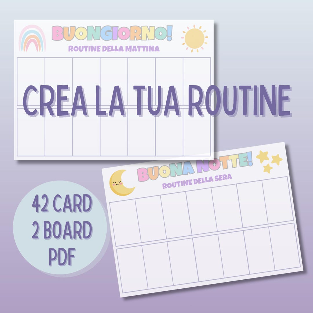 Routines pour enfants à imprimer | Tableau des routines du matin et du ...