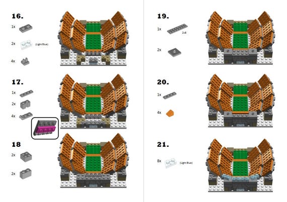 Mini Clemson Memorial Stadium Custom Set 100 Lego Clemson Gift Lego Lover Grad Gift Christmas Gift