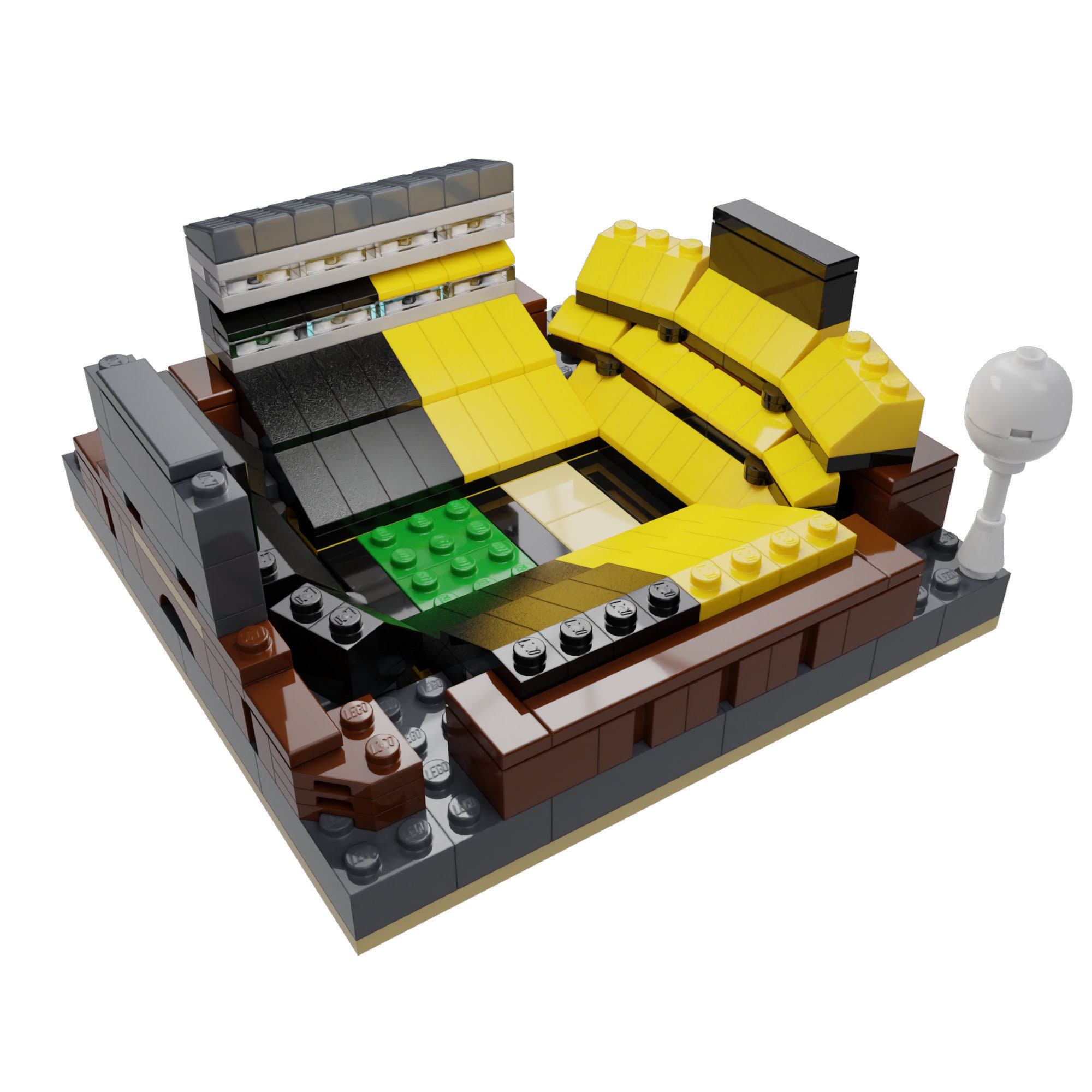 Fabrication d'un stade de foot en LEGO