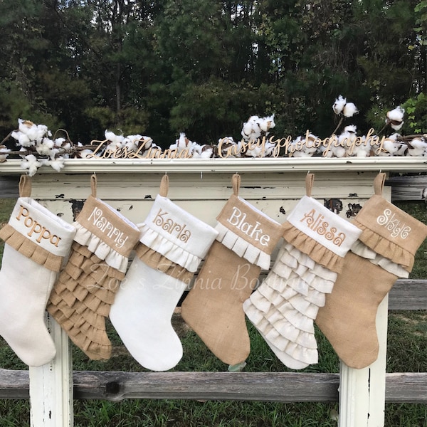 Christmas stocking - Personalized Christmas Stockings - Farmhouse Christmas Stockings - Christmas Stockings, Custom