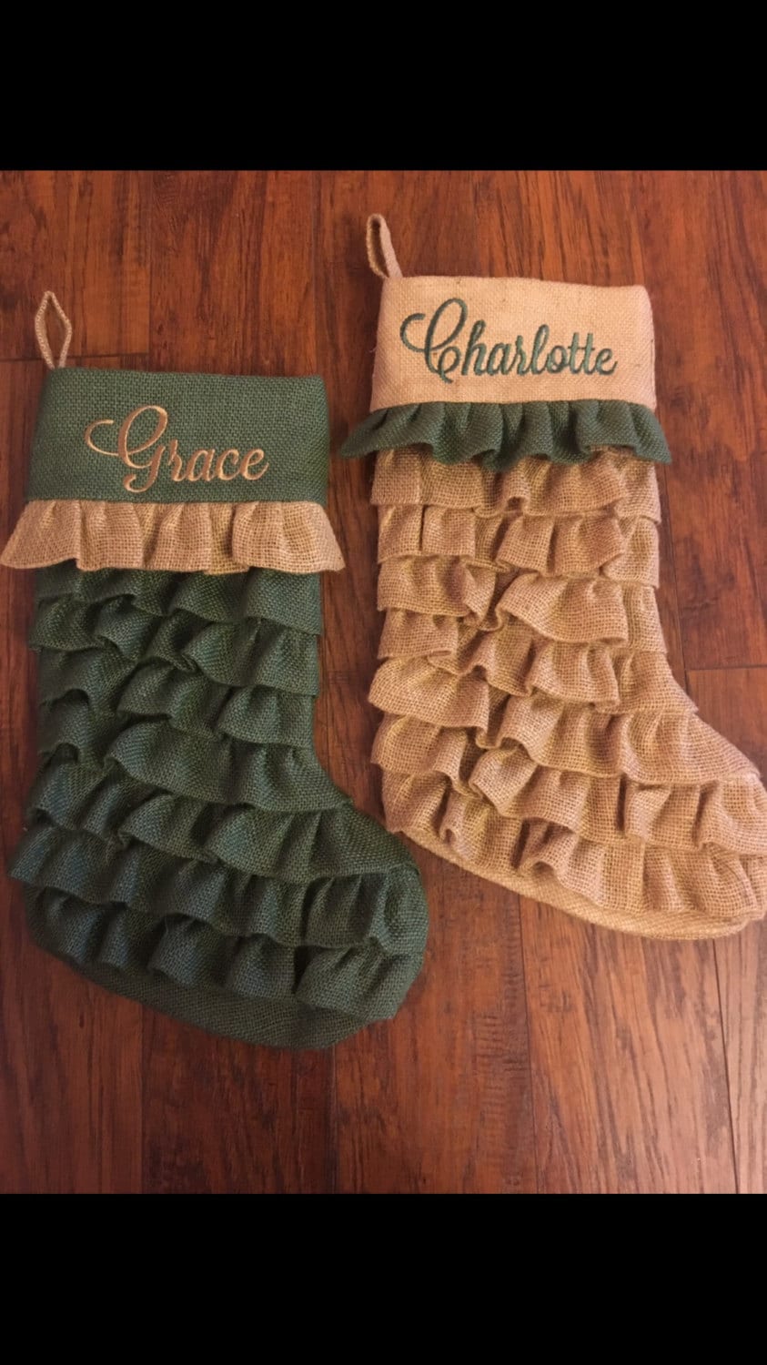 Monogrammed Christmas Stockings Etsy
