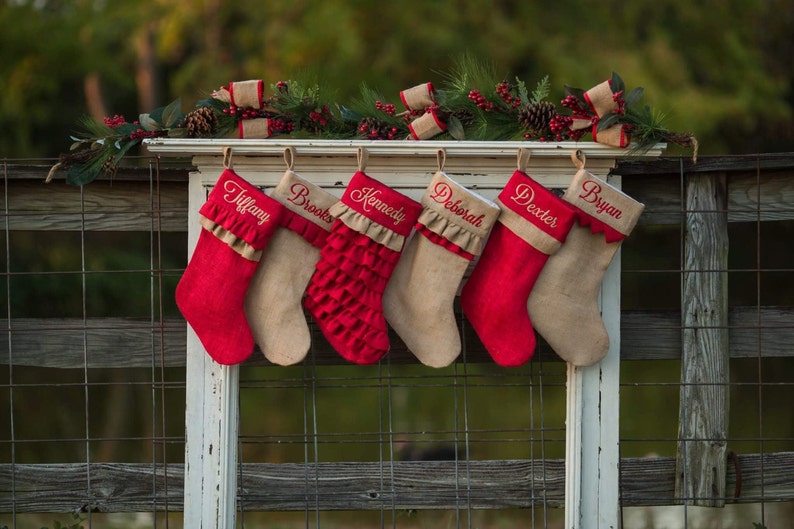 Monogrammed Christmas Stockings Etsy