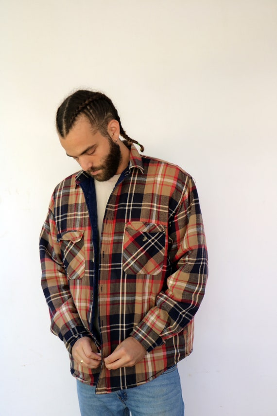 brown lumberjack jacket