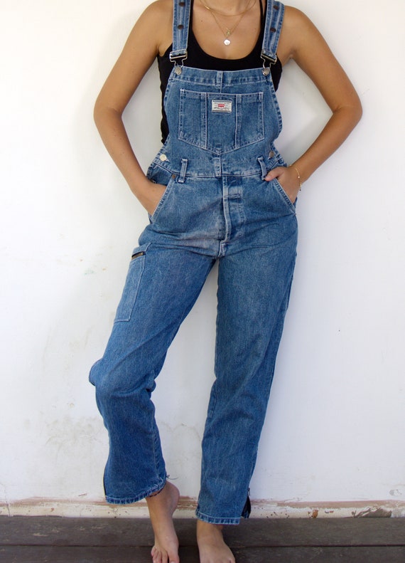 Levis Overalls, Vintage Blue Denim Jeans Jumpsuit… - image 5