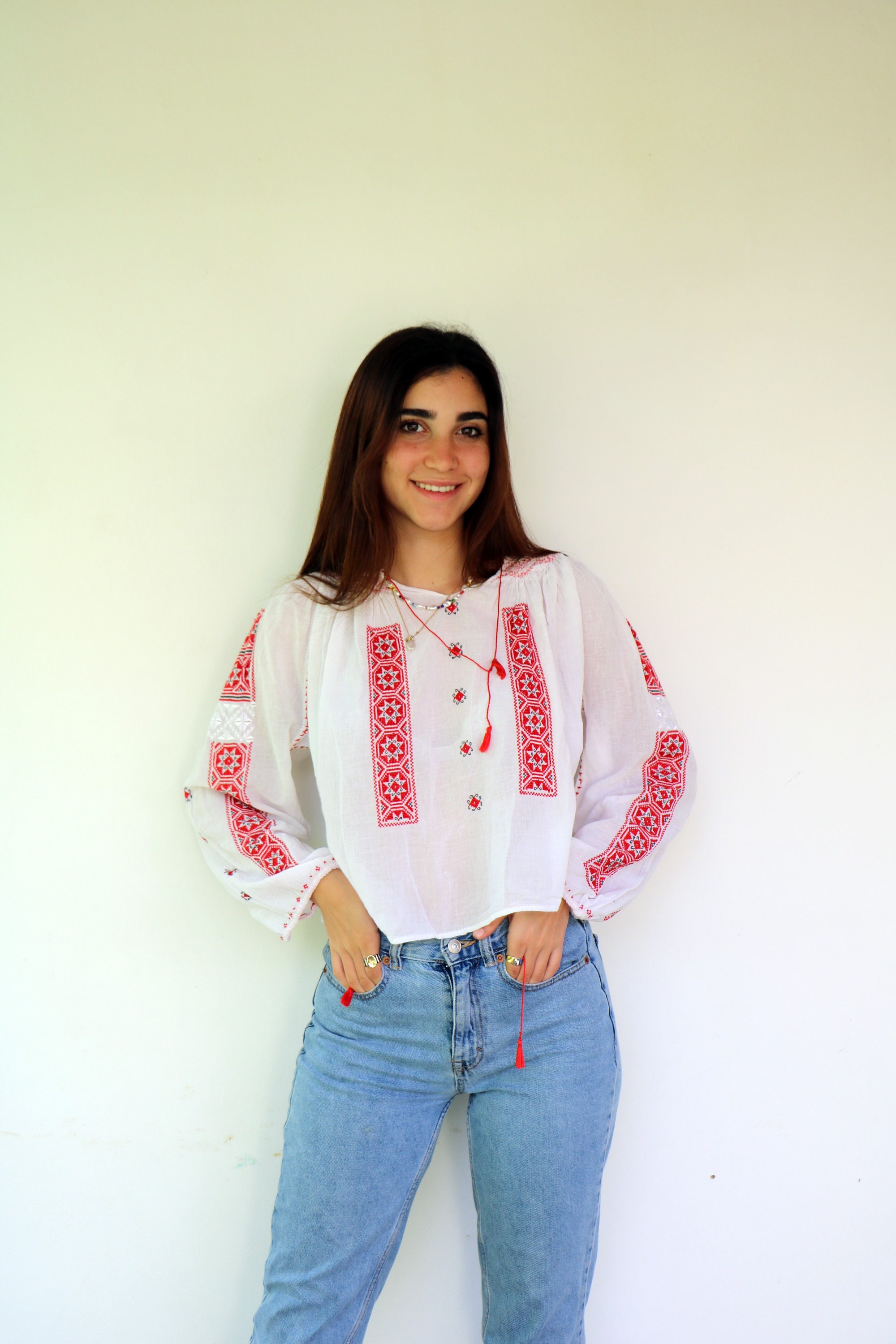 Romanian Embroidered Shirt - Etsy Romanian Embroidered Shirt - Etsy