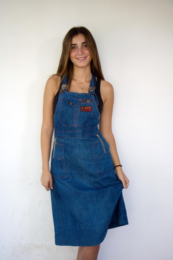 Buy Vintage 70s Denim Overall Dress, A Line Pinafore Midi Workwear Cotton // S Online in India - Etsy Buy Vintage 70s Denim Overall Dress, A Line Pinafore Midi Workwear Cotton // S Online in India - Etsy