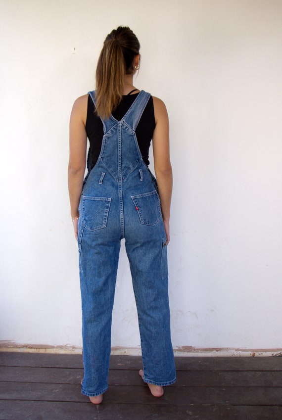 Levis Overalls, Vintage Blue Denim Jeans Jumpsuit… - image 8