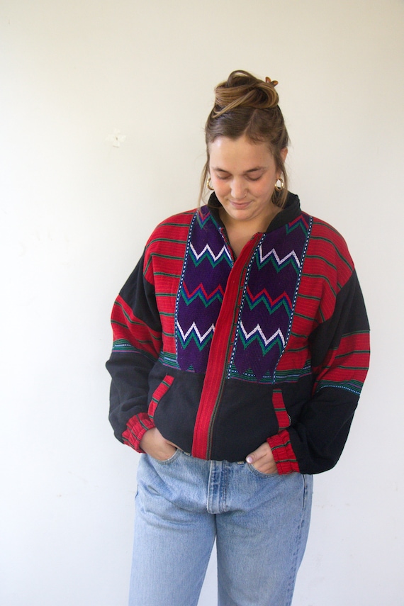 Vintage 80s 90s Guatemalan Bomber Jacket – Woven Boho