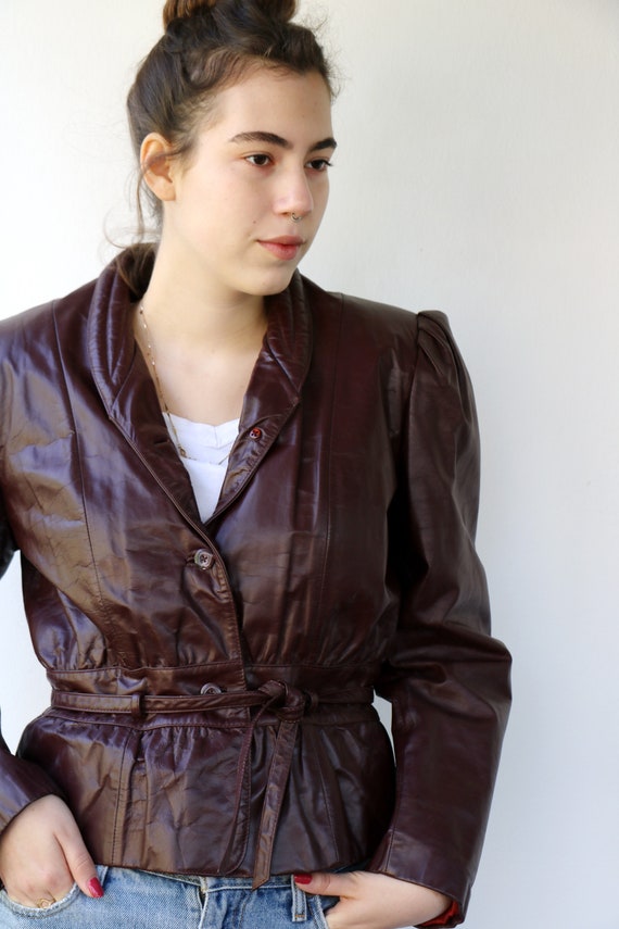 Wilson's leather jacket, Vintage 70s Cropped Oxbl… - image 2