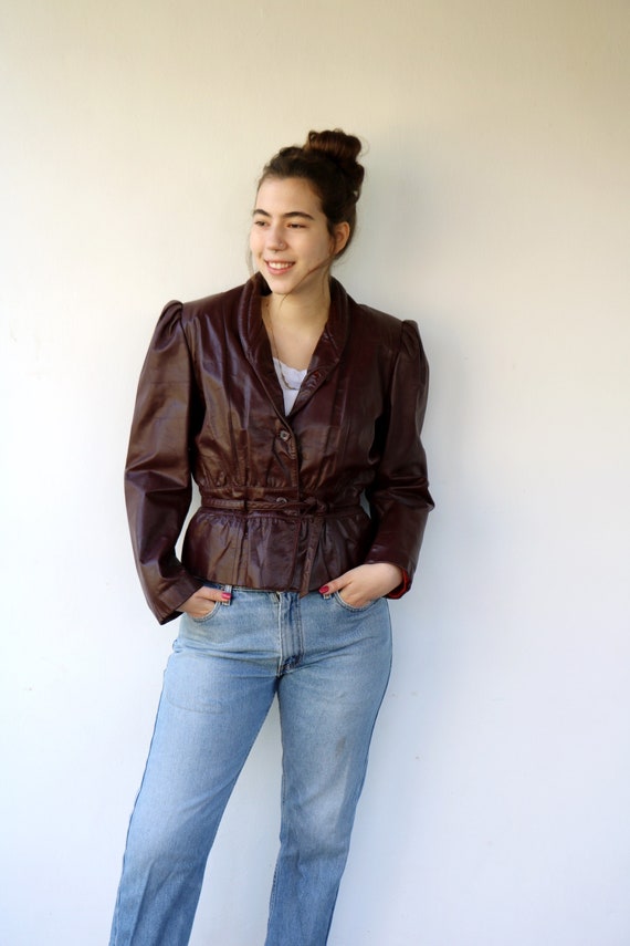 Wilson's leather jacket, Vintage 70s Cropped Oxbl… - image 1