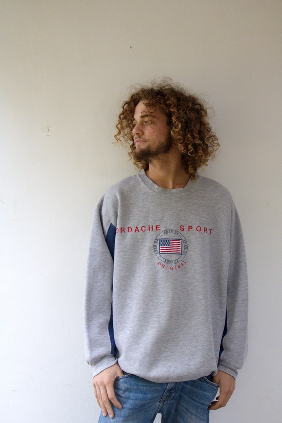JORDACHE America Sweatshirt, Vintage 90s Boho Hipp