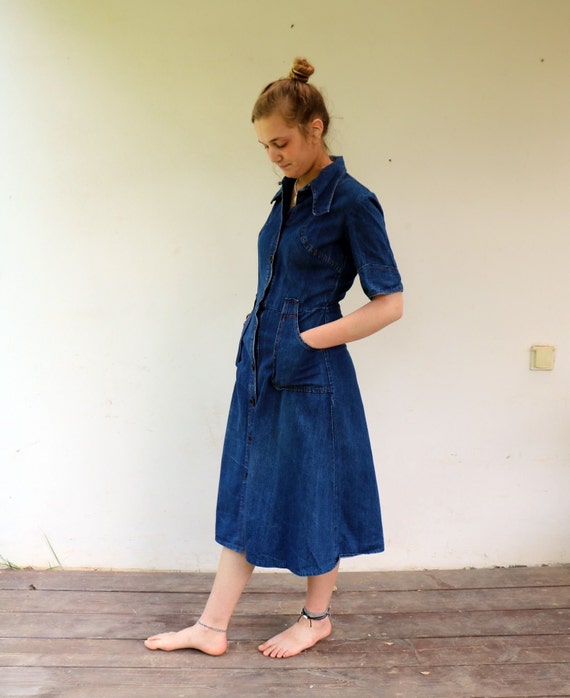 midi jeans dress