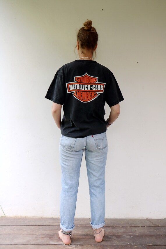 Metallica in Club Tee, Vintage 90s Stubborn Metallica-club Member 