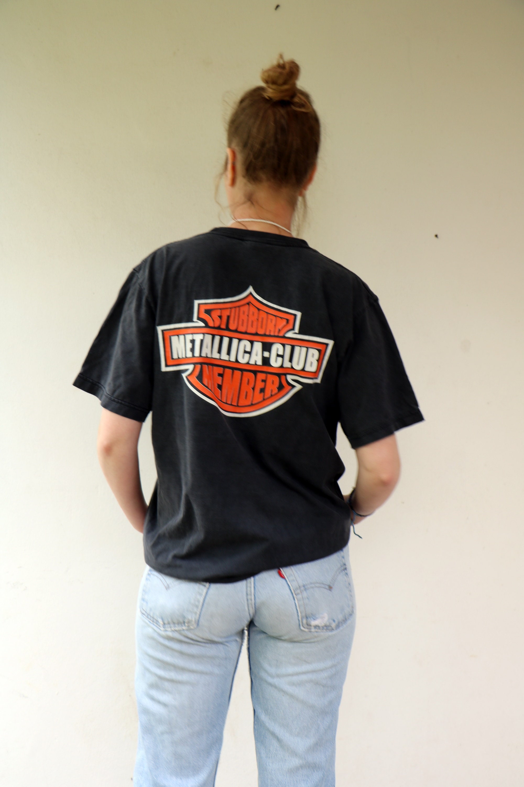 Metallica in Club Tee, Vintage 90s Stubborn Metallica-club Member 