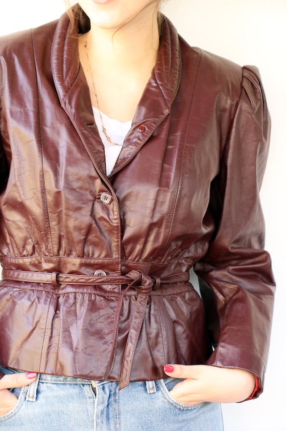 Wilson's leather jacket, Vintage 70s Cropped Oxbl… - image 10
