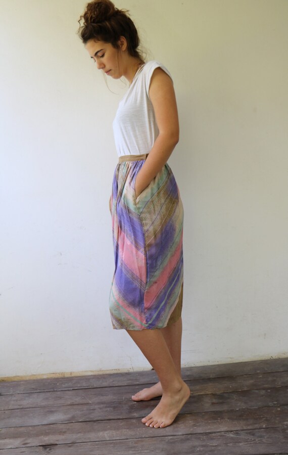1980s silk skirt