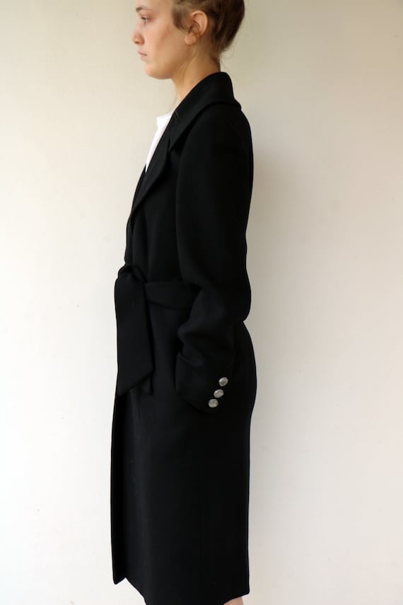 Dolce & Gabbana Coat, Vintage 90s Classy Black Wo… - image 3