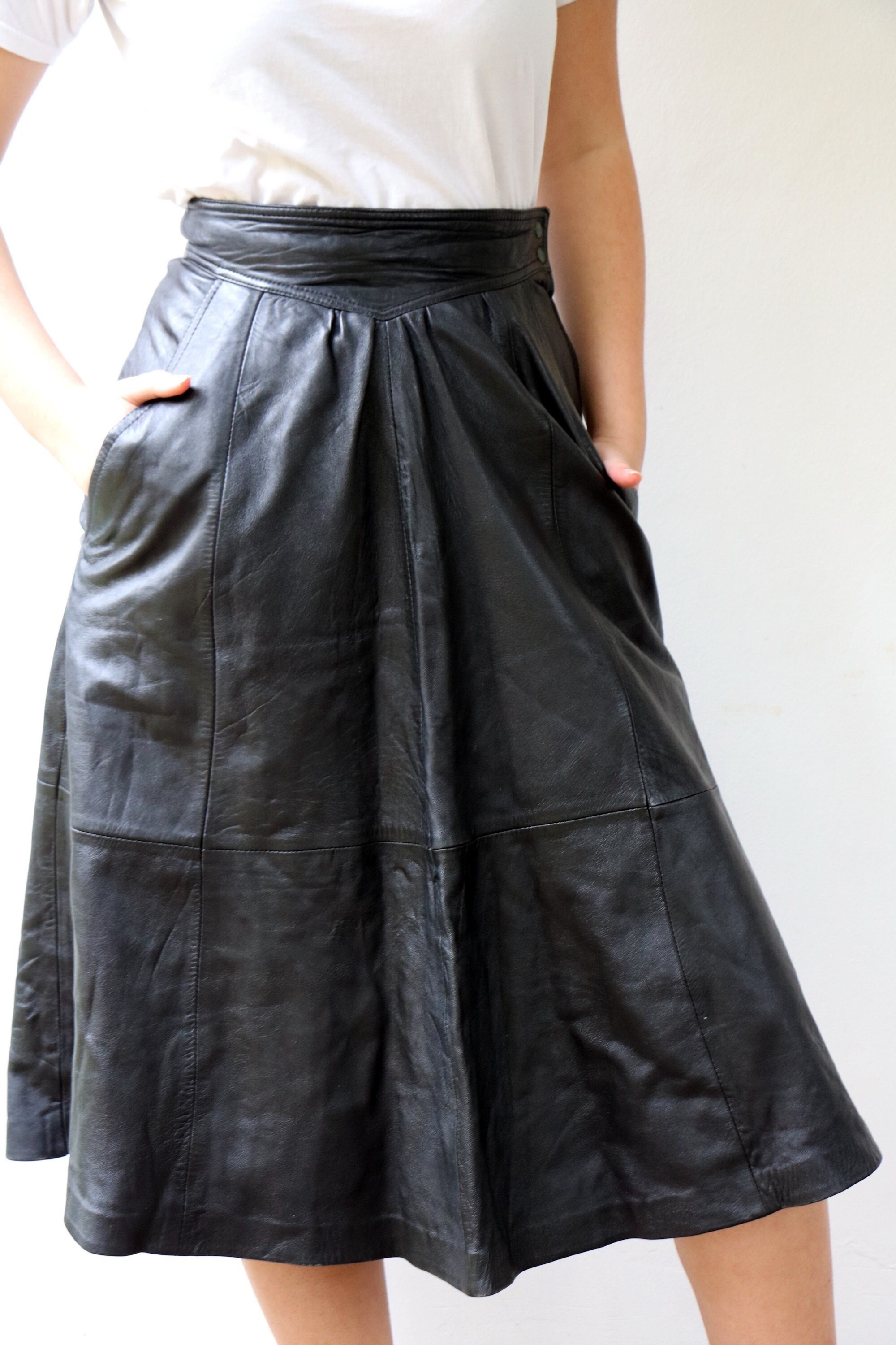 vintage leatherskirt